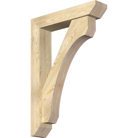 Ekena Millwork Legacy Slat Rough Sawn Bracket w/ Offset Brace, Douglas Fir, 6"W x 28"D x 40"H BKT0604X28X40LEC06RDF